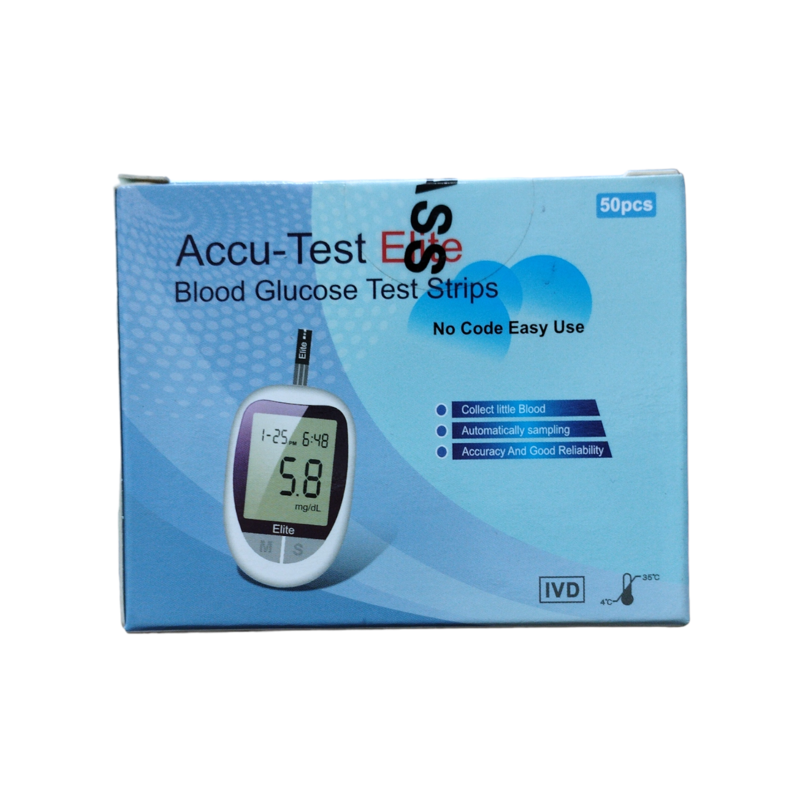 Accu-Test Elite Blood Glucose Test Strips