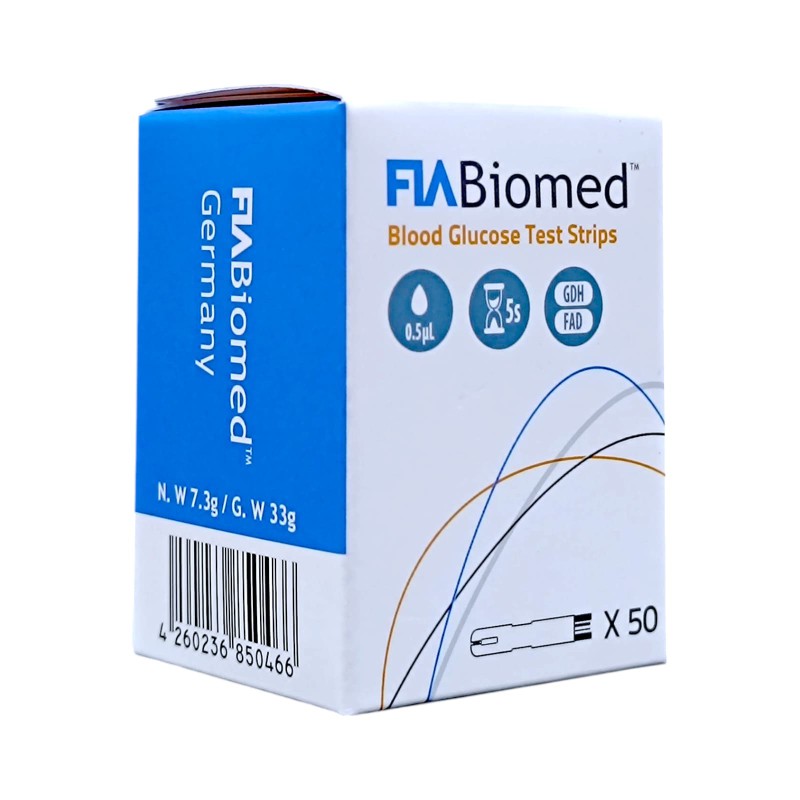 FIA Biomed Blood Glucose Test Strips