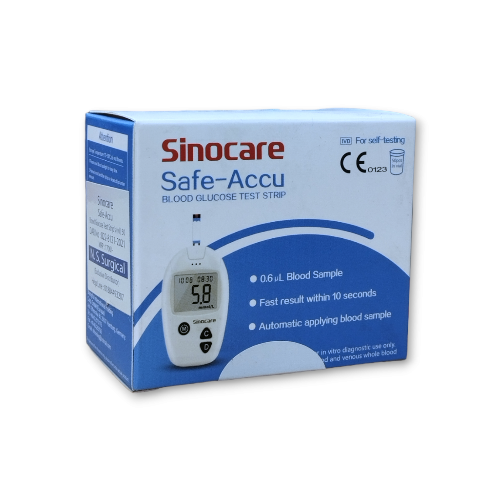 Sinocare Safe-Accu Blood Glucose Test Strips