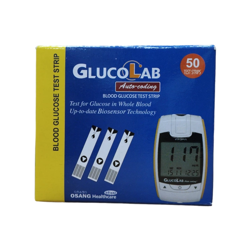 GlucoLab Auto Coding Blood Glucose Test Strips